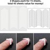 Uñas de Punta Francesa Autoadhesivas Manicura Francesa Pegatinas de Arte