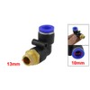 sourcingmap 13mm Male Thread to 10mm Push in Fitting Elbow