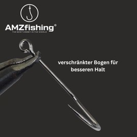 AMZfishing 5 x Catfish Power Laser 3 x Catfish Hooks, Predatory Fish Hooks, Large Fishing Hooks, Sharp Fishing Hooks, Catfish Hooks (5, c: #3/0)