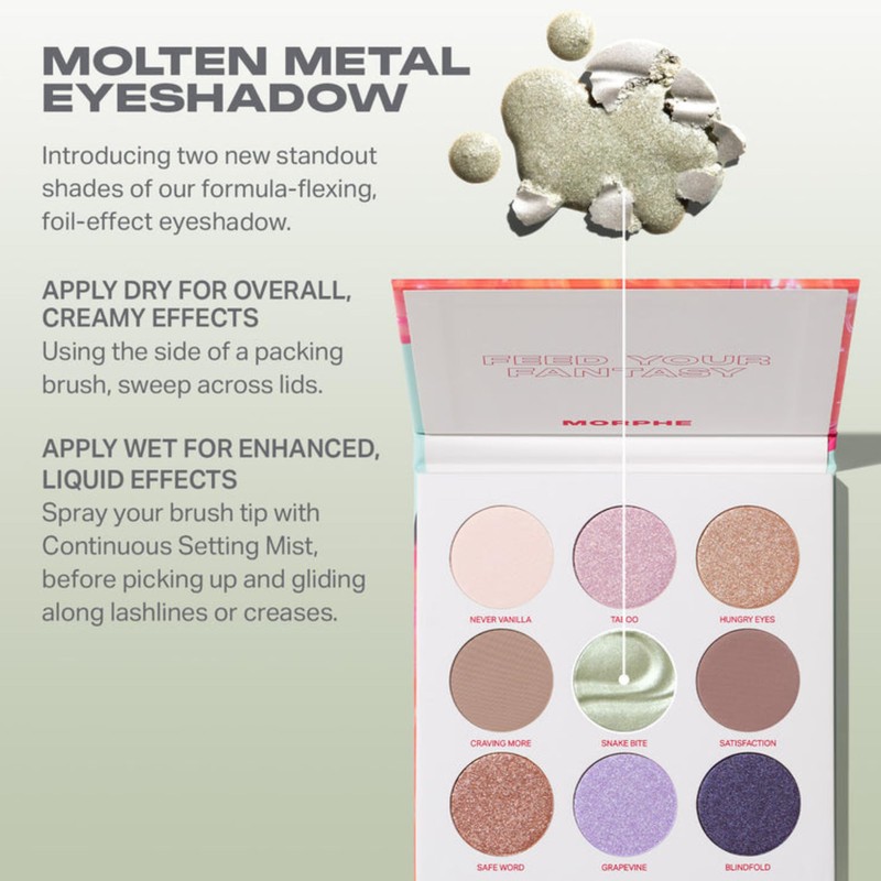 Morphe Pulp Fantasy Artistry Palette - Foil-Effect Eyeshadow Palette with
