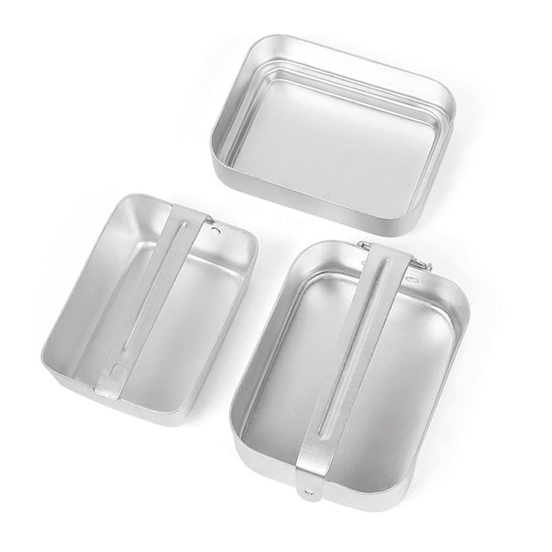 Outdoor Mess Tin Kit Aluminum Camping Cookware Set Lunch Box