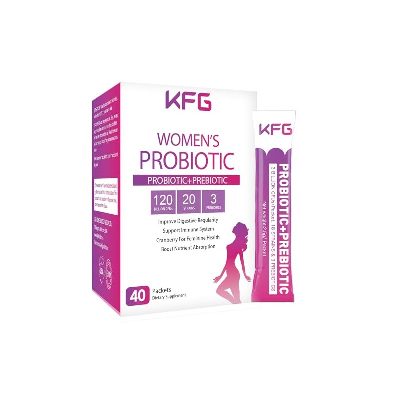 KFG Women's Probiotic Powder with 100 Billion CFUs & Organic