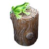 Niwhydi Outdoor Key Hider - Green Resin Frog Stump Key