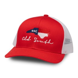 Old South Apparel NC - Trucker Hat Red/White