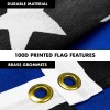 G128 6 Feet Tangle Free Spinning Flagpole (Black) Thin Blue