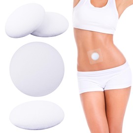 20pcs Castor Oil Replacement Cotton, Organic Castor Oil Belly Button Patches Single Use Compress Wrap Highly Absorbent Cotton Accessories for Belly Button