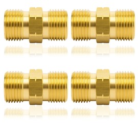 Gas Quick Coupling, Gas Hose Connector, Pack of 4, Gas Adapter 1/4, Brass Material, for Air Conditioners, Solar Systems, Sanitary