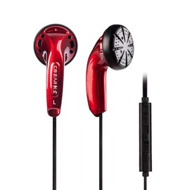 Kinboofi KBEAR Stellar Earphones Stellar Wired Headphone, HiFi Stereo Earphone with 1 Dynamic Driver, Entry Level Earbud(Red, with mic)
