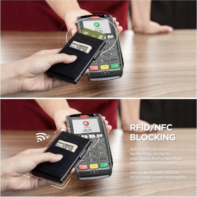 i-Fuel Credit Card Holder, RFID Blocking, Carbon Fibre Elastic Card