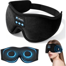 Antifaz para Dormir con Audifonos y Contorno 3D, Blackout y Noise Canceling