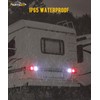 Partsam 2 Rectangle Double Led Trailer Tail Lights 24 LEDs
