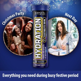 Hydration Tablets with Electrolytes by Science Fitness - Effervescent Rehydration Tablets with Electrolytes & Added Vitamins - 20 Tablets (6 Tubes)