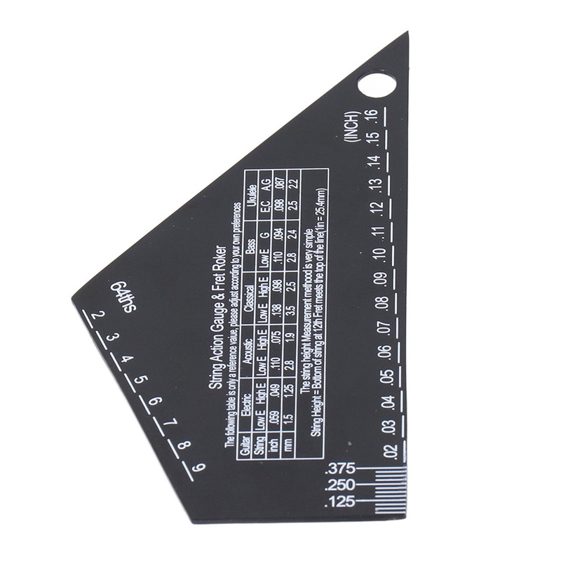 Guitar String Action Gauge Ruler Tool Stainless Steel Electric Guitar