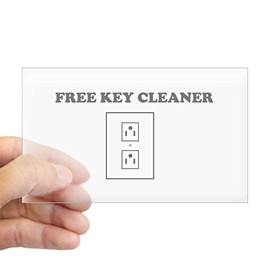 CafePress Free Key Cleaner Sticker Rectangle Bumper Sticker Car Decal