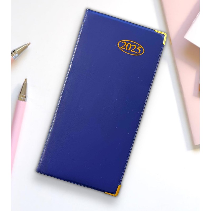 2025 Slim Line Week to View Padded Diary Metal Corner