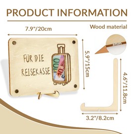 Holiday Fund Gift, XL Gift Made of Wood, Stand Travel Gift, Holiday Gift, Holiday Fund, Money Gift, Travel Fund, Travel Fund, Money Gift Travel, Road Trip, Cruise Ship Trip