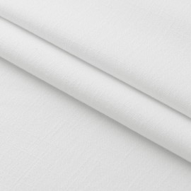 Mixhug Decorative Linen Throw Pillow Covers, Farmhouse Lumbar Cushion Covers for Couch and Bed, White, 12 x 20 Inches, Set of 2