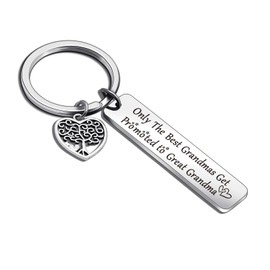 ASANHAO New Great Grandma Gifts First Time Great Grandmother Keychain Mothers Day Jewelry For Great Grandma To Be Gift New Great Granny Keychain Great Gigi Keychain Baby Reveal Gift