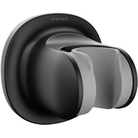 WISCHMA Shower Holder – Shower Head Holder – No Drilling – Black – Holder for Hand Shower – Wall Mount for Standard Shower Hose – Shower Hose – Bathroom Accessories
