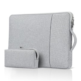 JOOEER 11 Inch Laptop Sleeve Case with Handle for 11-Inch MacBook Air 11-11.6 Inch Laptop Computer, Protective Polyester Portable Computer Case Bag with Accessory Pocket, Gray