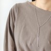Moonstan Necklace, Long Necklace, Y-Shape, Gold, Silver, Surgical Stainless Steel,