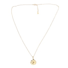 Pendant Necklace 925 Silver Sunflower Shape Gold Exquisite Shiny Elegant Chain Necklace for Women