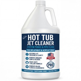 Hot Tub Jet Cleaner - 1 Gallon - Spa Line Flush & Spa System Flush - Jet Tub Cleaner for Jets, Lines & Tubes - Pipe & Line Purge Before Drain Refill - Made in USA - BubbyShine