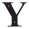 Village Wrought Iron Wrought Iron Letter Y Small 6.4" (Made