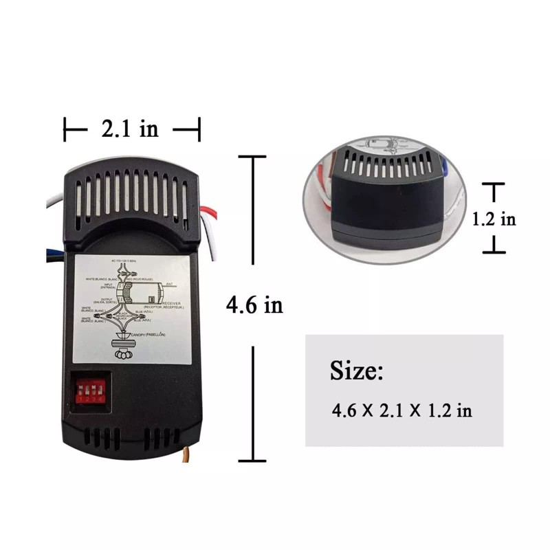 Breeze Bay Universal Ceiling Fan Remote Control and Receiver Kit