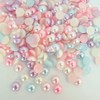 MajorCrafts® 200pcs 8mm Pastel Mixed Colours Flat Back Half Round
