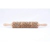 Rolling Pin Embossed with FOLK FLORAL Pattern for Baking Engraved