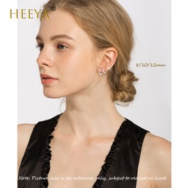 Small Hoops Earrings Sterling Silver Hoop Earrings Hypoallergenic Cartilage Sleeper Earrings Cubic Zircon Hoop Earrings for Women Silver Earrings for Women