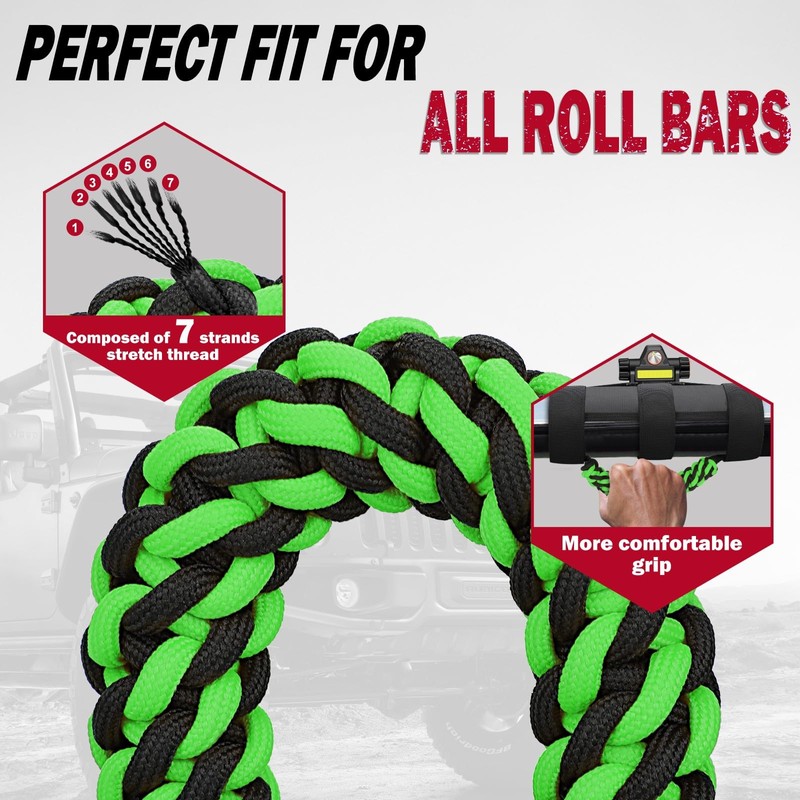 moveland 2 x Roll Bar Grab Handles with Light -