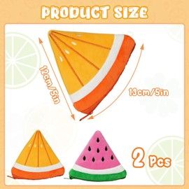 FuninCrea Coin Purses for Women, Creative Plush Fruit Shape Small Purse Women's Coin Bag Cute Cartoon Coin Bags Purse Women's Small for Coins, Pink+Orange-2 Pack, Contemporary