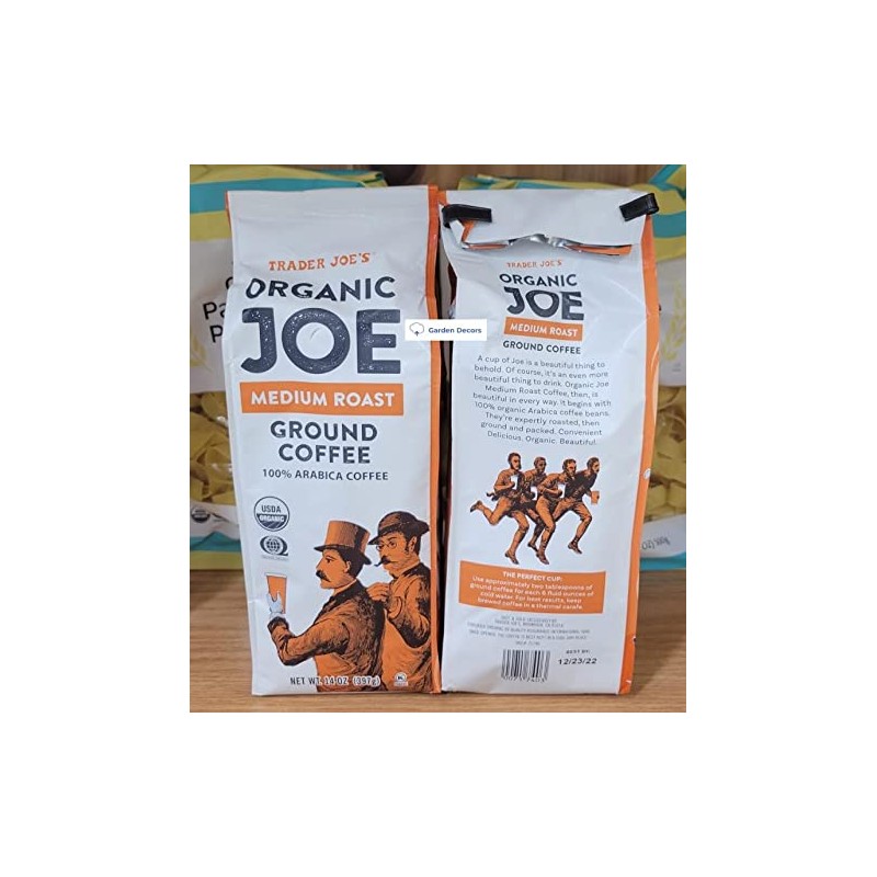 Trader Joe’s Organic Medium Roast Ground Coffee 14oz 397g (Two