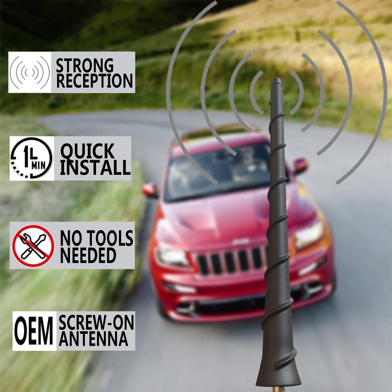 Antenna for Jeep Cherokee (2014-2022), Jeep Compass (2017-2022), Jeep Grand