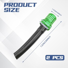 HEVLE 2PCS Breather Hose Gas Fuel Tank Cap, Motorcycle Gas Cap, CNC One Way Tank Valve Vent Tube with Aluminum Breather Valve, Car Accessories Fuel-Saving Breather Cap (Green)