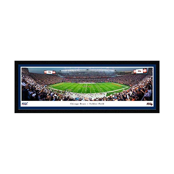 Chicago Bears, 100th Season - 42x15.5-inch Single Mat, Select Framed Picture by Blakeway Panoramas