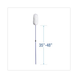 Boardwalk L3850 Lambswool Extendable Duster, Plastic Handle Extends 35" to 48", Assorted Colors