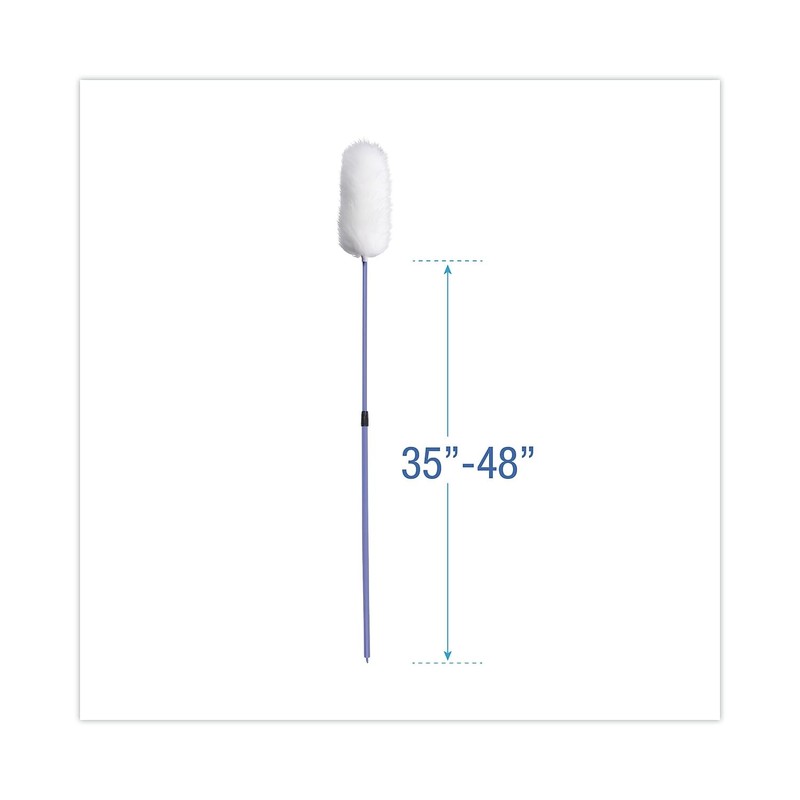 Boardwalk L3850 Lambswool Extendable Duster, Plastic Handle Extends 35" to