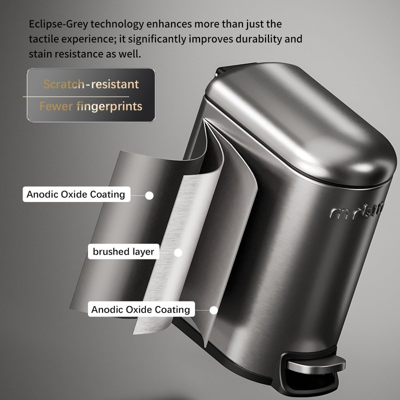 MRBIN 1.6 + 10.6 Gallon Stainless Steel Trash Can Combo