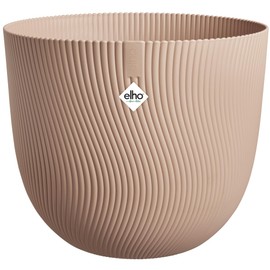 elho Sereh Round 30 Flower Pot for Indoor and Outdoor Use, 100% Recycled Plastic, Diameter 29.5 x Height 25.3 cm, Brown/Cool Clay