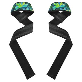 Correas geométricas abstractas de verano para levantamiento de pesas, de 26 pulgadas, antideslizantes, para levantamiento de pesas, culturismo, levantamiento de potencia, entrenamiento de fuerza
