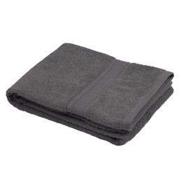Lovely Casa - Bath Towel - Size 50 x 90 cm - 100% Organic Cotton - Anthracite Colour - Lagoon Model - Bath Linen - Wash at 40 cm