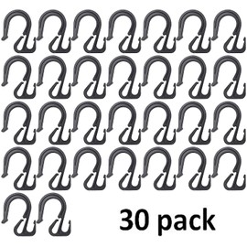 Paquete de 30 ganchos de cuerda elástica de nailon de alta resistencia, para hacer tus propios cables elásticos para kayak, barco, motocicleta, SUV, camión, camión, maletero de carga y organizador de almacenamiento