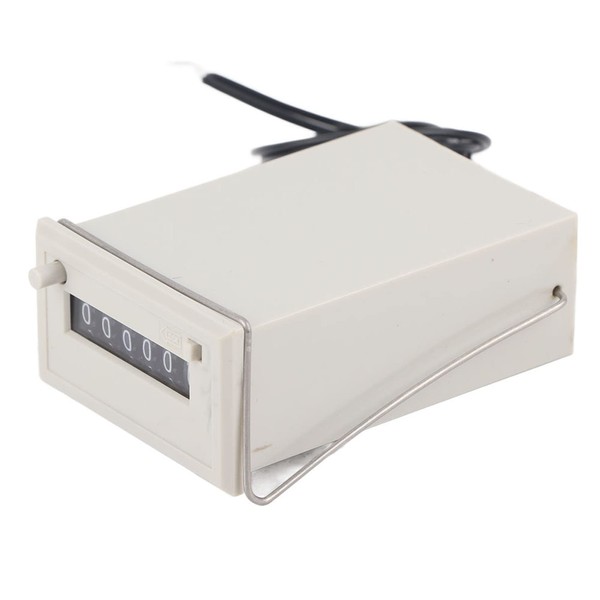 DC 24V Electromagnetic Pulse Counter, 6-Digit LCD Display, Frequency Counter,