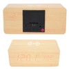 Wooden Clock Alarm Mobile Phone Wireless Charging Wood Voice Control