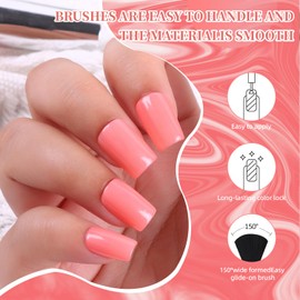 DouborQ Skin tone Pink Color Nail Polish Finger Air Dry Long-lasting Nail Art Varnish (09)