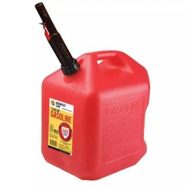Midwest Can (1)-Midwest Can 5 Gal. Plastic Auto Shut Off Gasoline Fuel Can, Red. Model: 5610