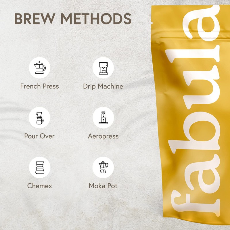 Fabula Coffee Decaf Dark Roast Freshly Ground - Organic -